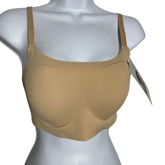 True & Co. True Body Scoop Neck Bra Womens XS Nude Removable Pads Adjustable - Picture 6 of 6